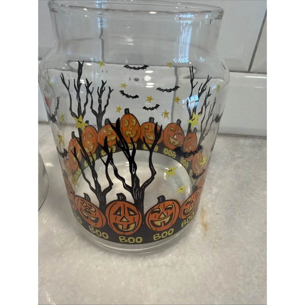 Lot Of 3 Vintage Libbey/Anchor Hocking Candy‎ Jars Valentine/halloween/xmas 0001